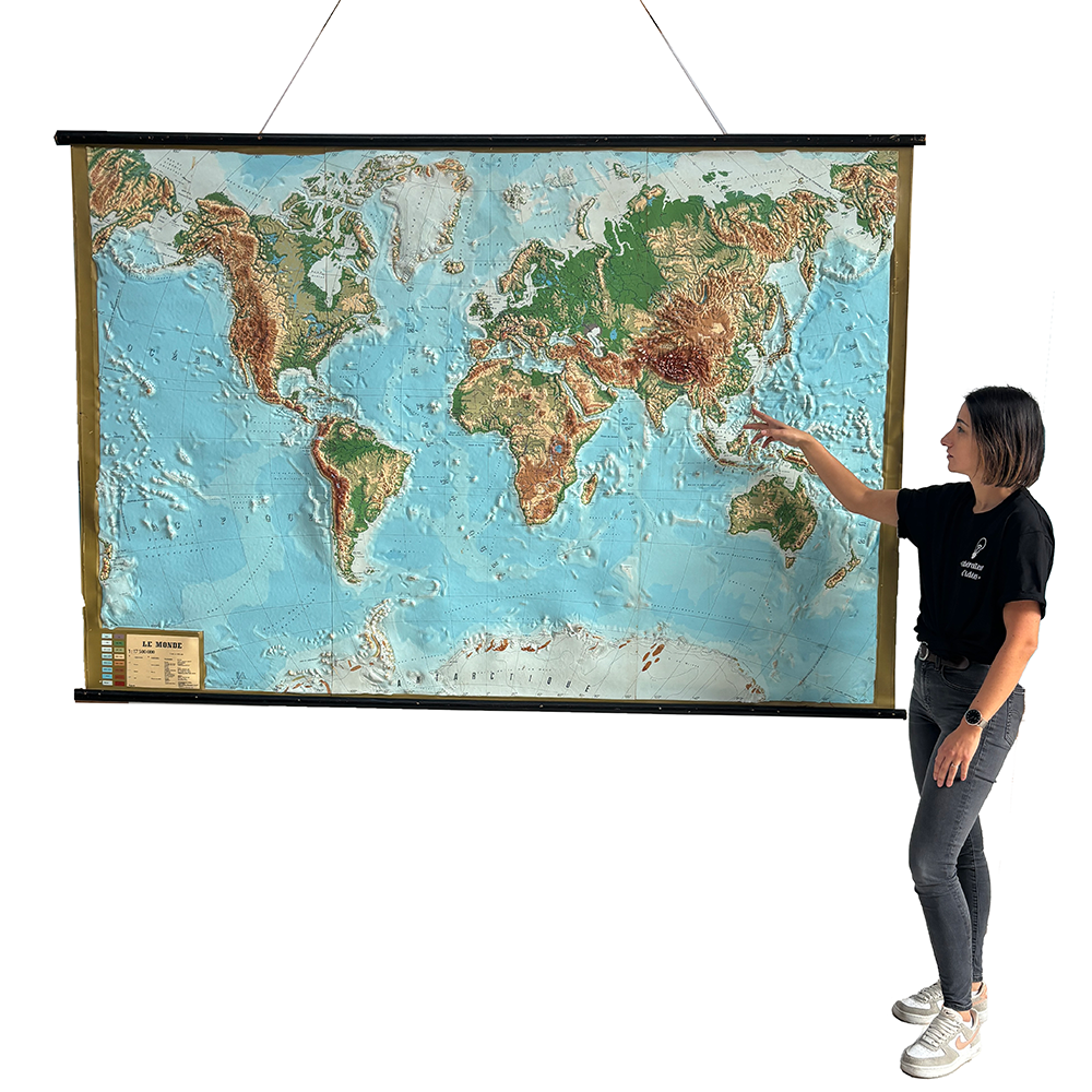 Carte du monde - 160cm