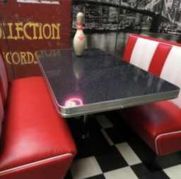 [locame95] Table American diner noire - 121cm